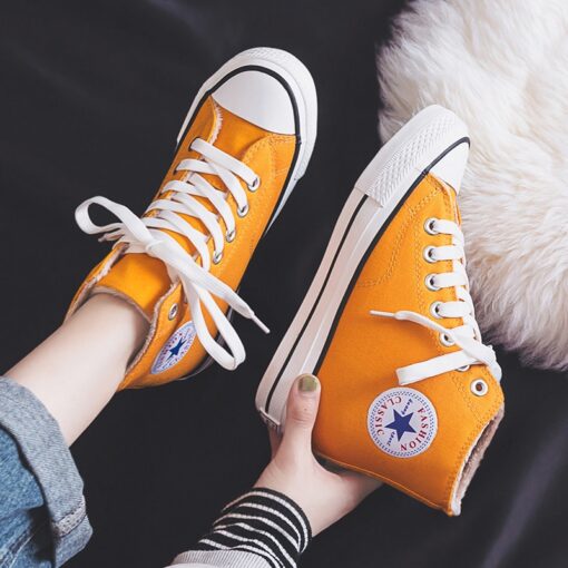 Canvas Shoes Women's New Winter 2020 Inner High Rise Bangbu Tide Shoes Thick Soled Shoes Plush Warm 34-39 Fashion Casual Shoes